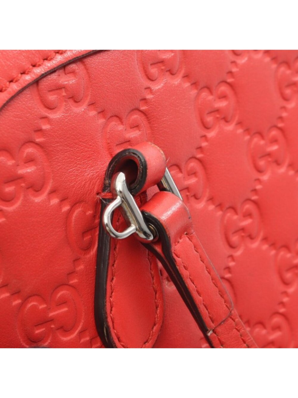 Gucci Handbag Guccissima 2-Way Red Leather - Picture 7 of 10